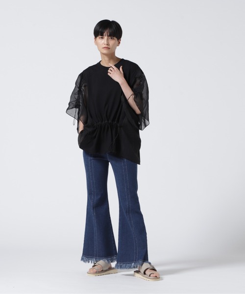 AULA AILA（アウラアイラ）の「AULA AILA/アウラアイラ/FRINGE DENIM PANTS（デニムパンツ・レディース・ブルー・1）」の11枚目の写真