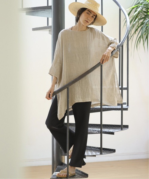 FRAMeWORK(フレームワーク)の「【EMILY WEEK×FRAMeWORK】Jerseyパンツ(その他パンツ・レディース・ブラック/ブラック系その他/ベージュ系その他・38/36)」の2枚目の写真