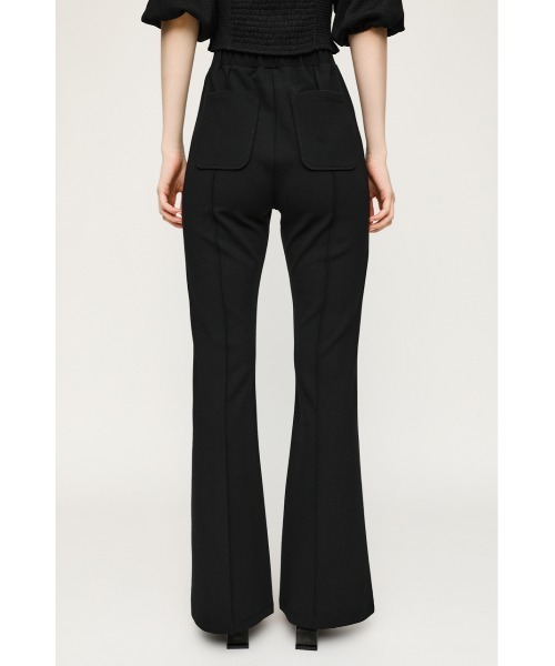 LIGHTLY STRECH パンツ SLY フレア pant 黒 SLY（スライ）の「STRETCH GEORGETTE FLARE PT ストレッチ