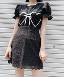 lilLilly | ハートスパンコールトップス(Tシャツ/カットソー)