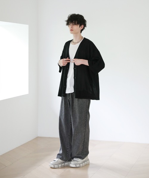 セール】半袖サマーニットルーズカーディガン（カーディガン/ボレロ