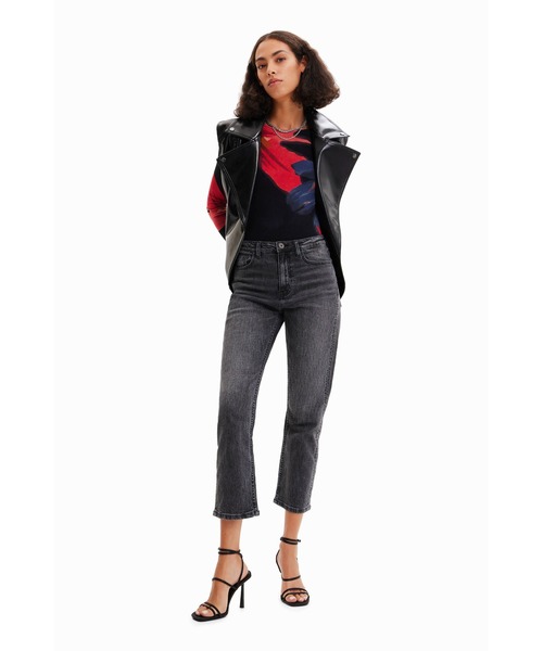 Desigual（デシグアル）の「花柄 スリムボディスーツ（その他トップス・レディース・ブラック・L/M/S/XL/XS）」の4枚目の写真