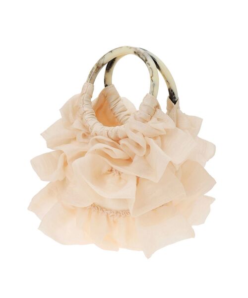 merry jenny（メリージェニー）の「オーガンジーティアードbag（ハンドバッグ・レディース・アイボリー/ブラック/グリーン・FREE）」の13枚目の写真