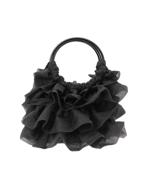 merry jenny（メリージェニー）の「オーガンジーティアードbag（ハンドバッグ・レディース・アイボリー/ブラック/グリーン・FREE）」の18枚目の写真