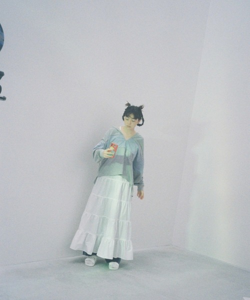 papier（パピエ）の「papier/パピエ/Rib frill onepiece/フリルワンピース（ワンピース・レディース・ホワイト/ブラック/ラベンダー・FREE）」の15枚目の写真