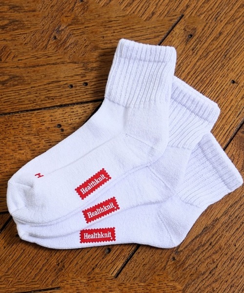 Healthknit(ヘルスニット)の「『Healthknit/ヘルスニット』3パックミドルソックス 3点セット(ソックス/靴下・メンズ・C/B/F/D/A/E/L/M/J/N/K/H/G/I/O/Q/P/S/T/U/V/W/R/Z/Y/X/その他4/その他1/その他2/その他3・M/S/FREE)」の1枚目の写真