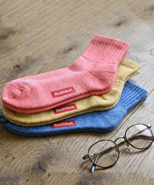 Healthknit(ヘルスニット)の「『Healthknit/ヘルスニット』3パックミドルソックス 3点セット(ソックス/靴下・メンズ・C/B/F/D/A/E/L/M/J/N/K/H/G/I/O/Q/P/S/T/U/V/W/R/Z/Y/X/その他4/その他1/その他2/その他3・M/S/FREE)」の2枚目の写真