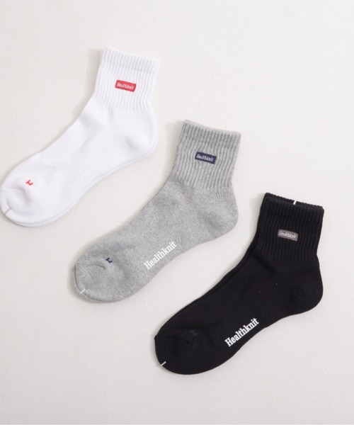 Healthknit(ヘルスニット)の「『Healthknit/ヘルスニット』3パックミドルソックス 3点セット(ソックス/靴下・メンズ・C/B/F/D/A/E/L/M/J/N/K/H/G/I/O/Q/P/S/T/U/V/W/R/Z/Y/X/その他4/その他1/その他2/その他3・M/S/FREE)」の7枚目の写真