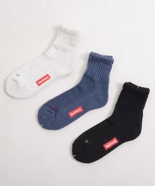 Healthknit(ヘルスニット)の「『Healthknit/ヘルスニット』3パックミドルソックス 3点セット(ソックス/靴下・メンズ・C/B/F/D/A/E/L/M/J/N/K/H/G/I/O/Q/P/S/T/U/V/W/R/Z/Y/X/その他4/その他1/その他2/その他3・M/S/FREE)」の11枚目の写真