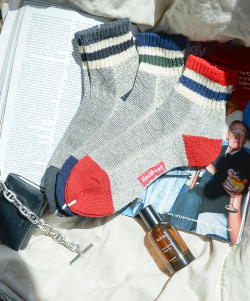Healthknit(ヘルスニット)の「『Healthknit/ヘルスニット』3パックミドルソックス 3点セット(ソックス/靴下・メンズ・C/B/F/D/A/E/L/M/J/N/K/H/G/I/O/Q/P/S/T/U/V/W/R/Z/Y/X/その他4/その他1/その他2/その他3・M/S/FREE)」の12枚目の写真