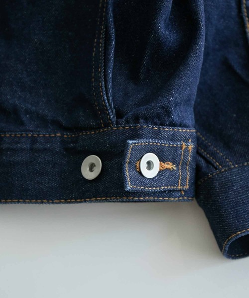 【コットンUSA】ドライタッチビックシルエットデニムジャケット/サステナブル/セットアップ対応