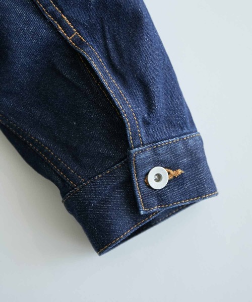【コットンUSA】ドライタッチビックシルエットデニムジャケット/サステナブル/セットアップ対応