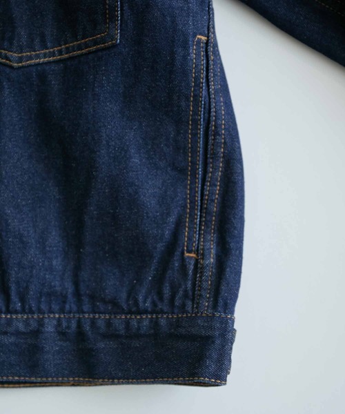 【コットンUSA】ドライタッチビックシルエットデニムジャケット/サステナブル/セットアップ対応
