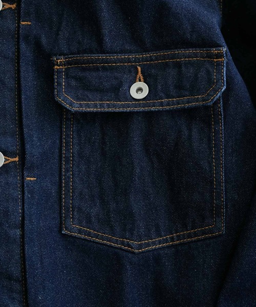 【コットンUSA】ドライタッチビックシルエットデニムジャケット/サステナブル/セットアップ対応