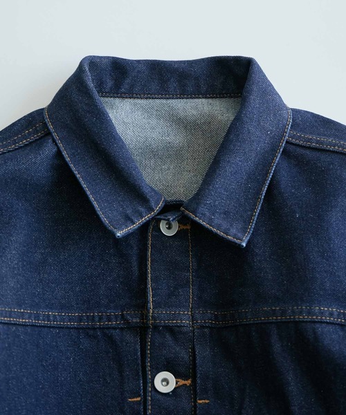 【コットンUSA】ドライタッチビックシルエットデニムジャケット/サステナブル/セットアップ対応
