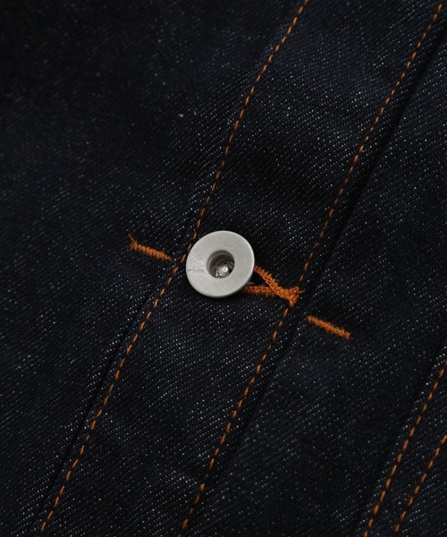 ADAM ET ROPE'(アダムエロペ)の「【コットンUSA】ビックシルエット デニムジャケット/サステナブル/セットアップ対応(デニムジャケット・メンズ・ブルー系その他3/ネイビー/ブラック系その他・L/XL/M)」の22枚目の写真