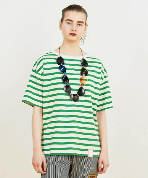 FRAPBOIS PARK(フラボアパーク)の「ミッドボーダー カットソー(Tシャツ/カットソー・レディース・ブラック/パープル/グリーン・1/2/0)」の2枚目の写真