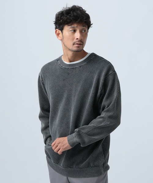 BAYFLOW（ベイフロー）の「GDバイアスニット（ニット/セーター・メンズ・カーキ/イエロー/チャコール・SMALL/MEDIUM/LARGE）」の2枚目の写真
