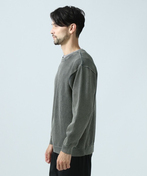 BAYFLOW（ベイフロー）の「GDバイアスニット（ニット/セーター・メンズ・カーキ/イエロー/チャコール・SMALL/MEDIUM/LARGE）」の8枚目の写真