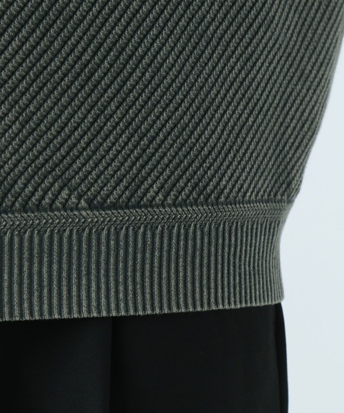 BAYFLOW（ベイフロー）の「GDバイアスニット（ニット/セーター・メンズ・カーキ/イエロー/チャコール・SMALL/MEDIUM/LARGE）」の15枚目の写真