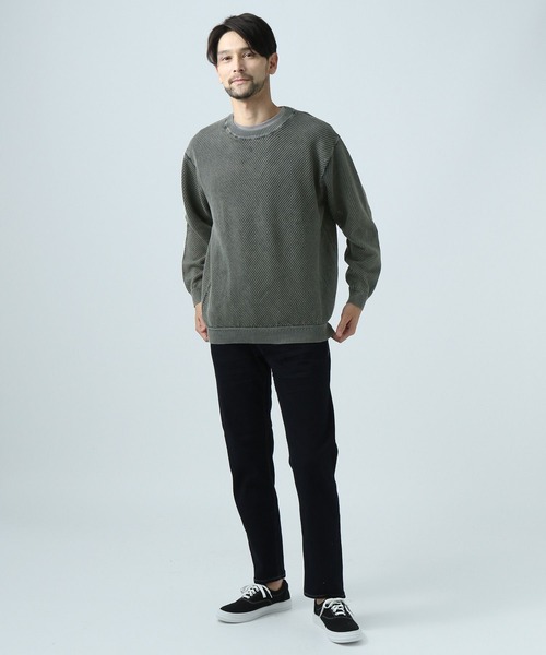 BAYFLOW（ベイフロー）の「GDバイアスニット（ニット/セーター・メンズ・カーキ/イエロー/チャコール・SMALL/MEDIUM/LARGE）」の10枚目の写真