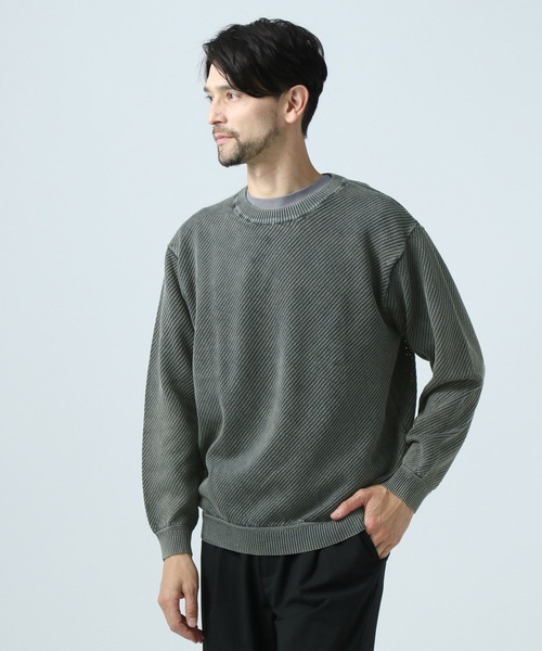 BAYFLOW（ベイフロー）の「GDバイアスニット（ニット/セーター・メンズ・カーキ/イエロー/チャコール・SMALL/MEDIUM/LARGE）」の17枚目の写真