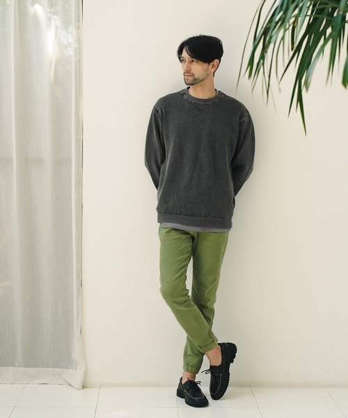 BAYFLOW（ベイフロー）の「GDバイアスニット（ニット/セーター・メンズ・カーキ/イエロー/チャコール・SMALL/MEDIUM/LARGE）」の18枚目の写真