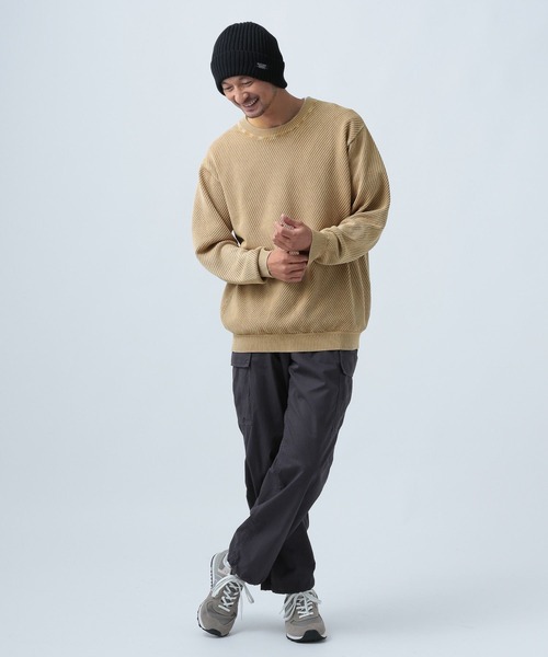 BAYFLOW（ベイフロー）の「GDバイアスニット（ニット/セーター・メンズ・カーキ/イエロー/チャコール・SMALL/MEDIUM/LARGE）」の21枚目の写真