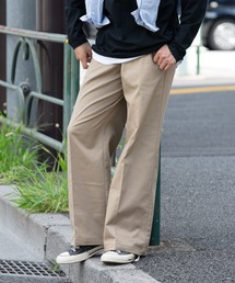 【DICKIES/ディッキーズ】ストレッチ ツイルワイドパンツ ハイウエスト