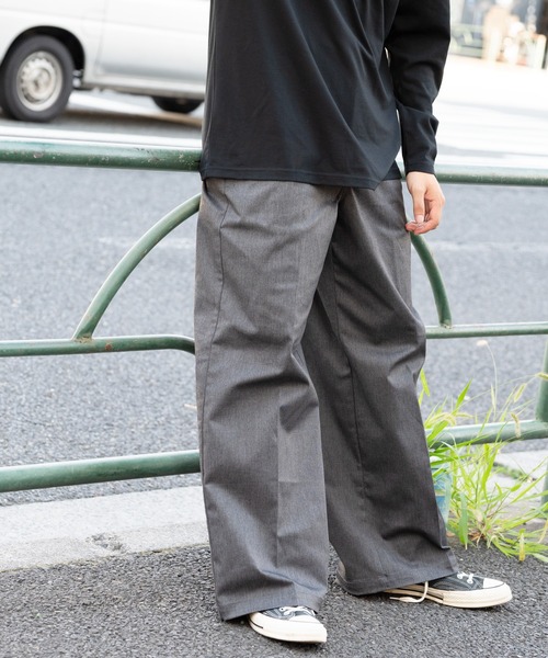 DICKIES/ディッキーズ】ストレッチ ツイルワイドパンツ ハイウエスト