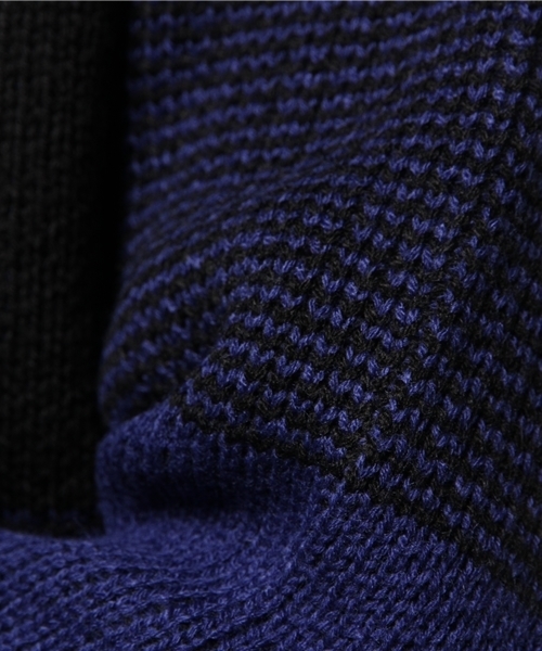 OUTLET（アウトレット）の「【WHO'S WHO gallery】チェックジャガードニット（ニット/セーター・メンズ・ブルー/レッド/アイボリー・LARGE/MEDIUM）」の10枚目の写真