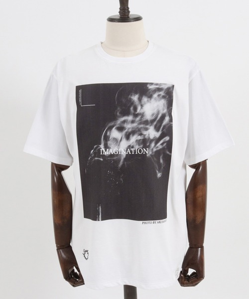 GLIMCLAP(グリムクラップ)の「mt7984-PhotographerAKI SAKAIRIcollaboration T-Shirt Tシャツ(Tシャツ/カットソー・メンズ・ホワイト/ミックスグレー/ブラック・S/L/M)」の12枚目の写真