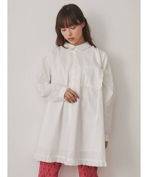 merry jenny（メリージェニー）の「バックリボンフレアミニワンピース（ワンピース・レディース・ブラック/オフホワイト・FREE）」の9枚目の写真