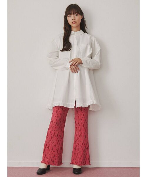 merry jenny（メリージェニー）の「バックリボンフレアミニワンピース（ワンピース・レディース・ブラック/オフホワイト・FREE）」の22枚目の写真