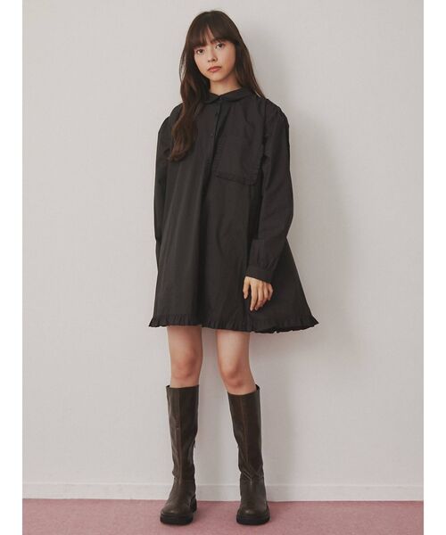 merry jenny（メリージェニー）の「バックリボンフレアミニワンピース（ワンピース・レディース・ブラック/オフホワイト・FREE）」の17枚目の写真