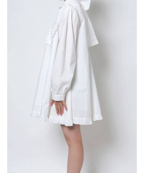 merry jenny（メリージェニー）の「バックリボンフレアミニワンピース（ワンピース・レディース・ブラック/オフホワイト・FREE）」の11枚目の写真