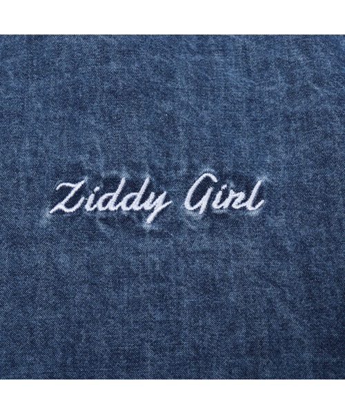 ZIDDY（ジディ）の「ZIDDY/【ニコ☆プチ掲載】4.5ozケミカルデニムボリュームシャツ(130~160cm)（シャツ/ブラウス・キッズ・ネイビー/ブルー・130/140/150/160）」の4枚目の写真