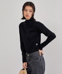 A'GEM/9 × .kom『muah muah/ムーアムーア』RUFFLE GOLGI TURTLENECK T-SHIRT/ラッフル タートルネックロングスリーブカットソー