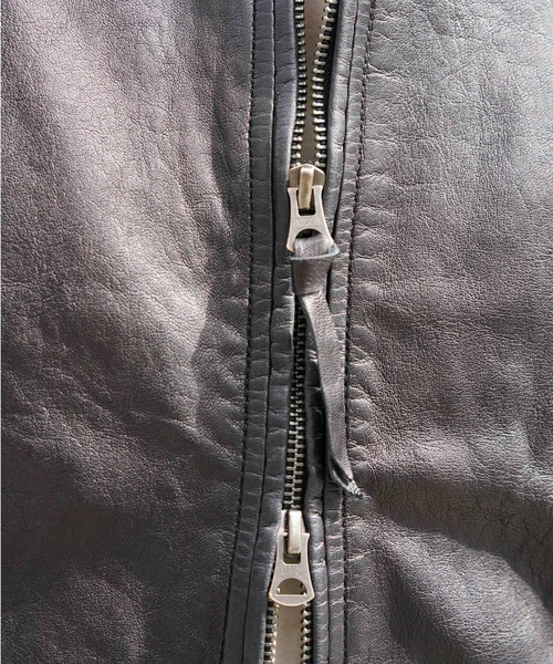 NCB neat caprice brand(エヌシービーニートカプリスブランド)の「NCB neat caprice brand(エヌシービーニートカプリスブランド) シープシングルライダース(ライダースジャケット・レディース・ブラック/チャコール・M/S)」の17枚目の写真