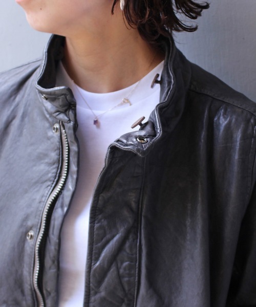 NCB neat caprice brand(エヌシービーニートカプリスブランド)の「NCB neat caprice brand(エヌシービーニートカプリスブランド) シープシングルライダース(ライダースジャケット・レディース・ブラック/チャコール・M/S)」の14枚目の写真