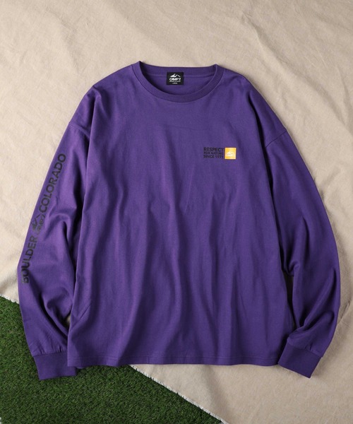 CAMP7（キャンプセブン）の「【CAMP7】スリーブプリントロンＴ（Tシャツ/カットソー・メンズ・ホワイト/パープル/ブラック・XL/L/M/S）」の6枚目の写真