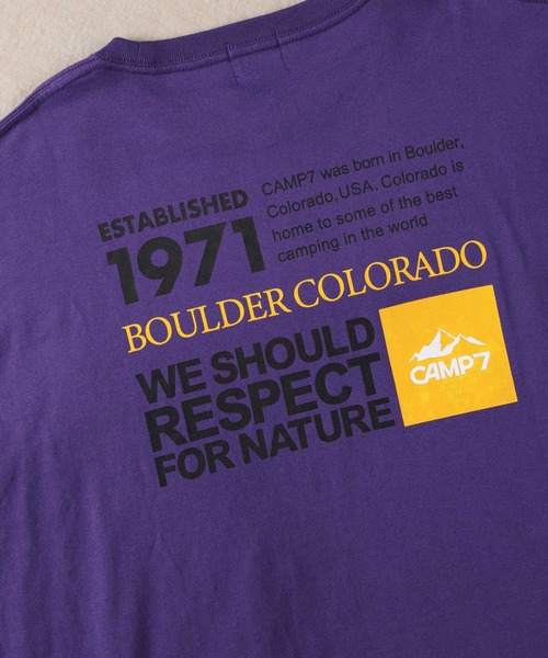 CAMP7（キャンプセブン）の「【CAMP7】スリーブプリントロンＴ（Tシャツ/カットソー・メンズ・ホワイト/パープル/ブラック・XL/L/M/S）」の7枚目の写真