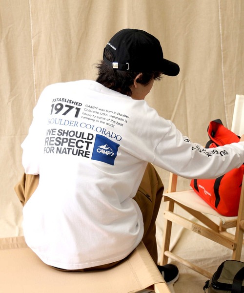 CAMP7（キャンプセブン）の「【CAMP7】スリーブプリントロンＴ（Tシャツ/カットソー・メンズ・ホワイト/パープル/ブラック・XL/L/M/S）」の13枚目の写真