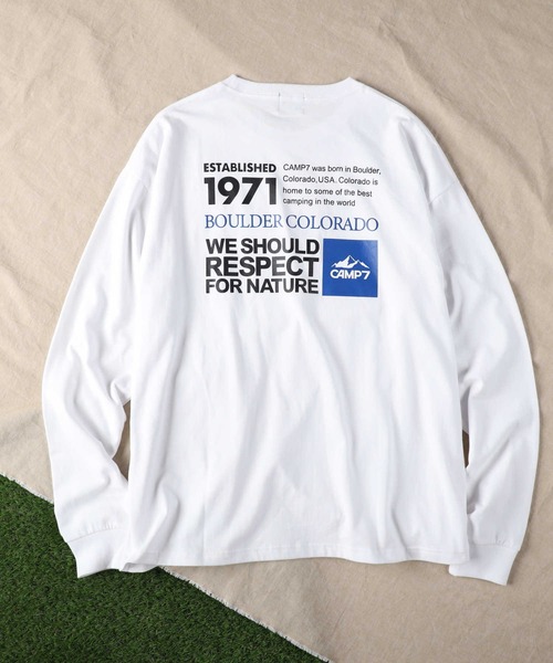 CAMP7（キャンプセブン）の「【CAMP7】スリーブプリントロンＴ（Tシャツ/カットソー・メンズ・ホワイト/パープル/ブラック・XL/L/M/S）」の19枚目の写真