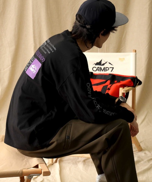 CAMP7（キャンプセブン）の「【CAMP7】スリーブプリントロンＴ（Tシャツ/カットソー・メンズ・ホワイト/パープル/ブラック・XL/L/M/S）」の20枚目の写真