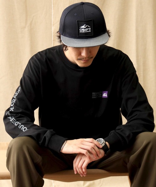 CAMP7（キャンプセブン）の「【CAMP7】スリーブプリントロンＴ（Tシャツ/カットソー・メンズ・ホワイト/パープル/ブラック・XL/L/M/S）」の22枚目の写真