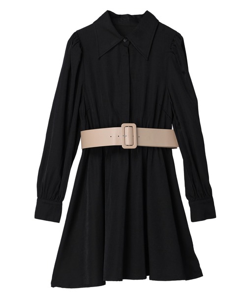 DURAS（デュラス）の「ベルト付きシャツワンピース（ワンピース・レディース・ホワイト/ブラック・FREE）」の15枚目の写真