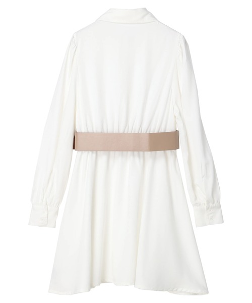 DURAS（デュラス）の「ベルト付きシャツワンピース（ワンピース・レディース・ホワイト/ブラック・FREE）」の17枚目の写真