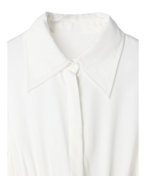 DURAS（デュラス）の「ベルト付きシャツワンピース（ワンピース・レディース・ホワイト/ブラック・FREE）」の18枚目の写真