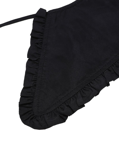 GANNI(ガニー)の「GANNI Taffeta Frill Collar F7200(付け襟・レディース・ブラック・ONE SIZE)」の5枚目の写真